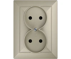 Plastrol Lizdas įleidžiamas dvigubas, 2x2p, 16A, 250V