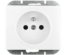 Plastrol Lizdas wtyczkowe pojedyncze -onyx- p/t 2p+ su 16a, 250v , balta
