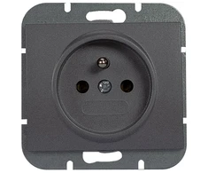 Plastrol Lizdas wtyczkowe pojedyncze -onyx- p/t 2p + su 16a, 250v, antracito