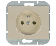Plastrol Lizdas wtyczkowe pojedyncze -onyx- p/t 2p+ su 16a, 250v, beż