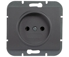 Plastrol Lizdas wtyczkowe pojedyncze -onyx- p/t 2p 16a, 250v, antracito