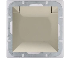 Plastrol Lizdas wtyczkowe pojedyncze p/t, 2p+su, 16a, 250v, bryzgoodporne su klapką (moduł)