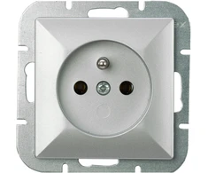 Plastrol Rozetė įleidžiama vienguba, 2p+uzem., 16A, 250V (modulis)