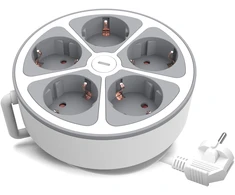 Plastrol Przedłużacz stały 5x schuko jungiklis 2m PS-570SWS/O/2 E W-30012
