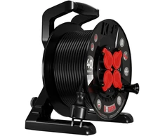 Plastrol Przedłużacz bębnowy EXTREME LINE 4 gniazda su/u IP44 16A H05RR-F 3x1,5 40m juoda W-100030
