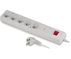 Plastrol Jonex maitinimo juosta PS-5PF viršįtampių apsauga su filtru 5 lizdai be 10A 5m /OMY 3x1/ balta