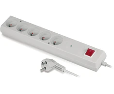 Plastrol Galios juosta Orno Viršįtampių juosta su jungikliu 5x2P + Z, 1,5m viela