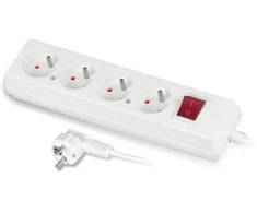 Plastrol Jonex Przedłużacz su wyłącznikiem 4-gniazda su/u 10A 3m /OMY 3x1/ balta PS-470WS T-105950