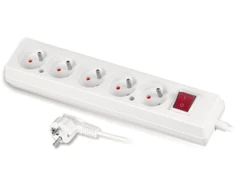 Plastrol Jonex CA34A Prailgintuvas su jungikliu, 5 lizdų, su/be 10A, 1,5 m, baltas PS-570WS T-106000