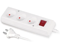 Plastrol Jonex Przedłużacz su wyłącznikiem 3-gniazda b/u 10A 1,5m /OMY 2x1/ balta PS-360WS T-106040