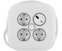 Plastrol Przedłużacz zwijany 10m 3×1,5mm2, 16a, su zabezpieczeniem termicznym, 3xgniazdo wtyczkowe schuko, 1xusb-c, 1xusb-a
