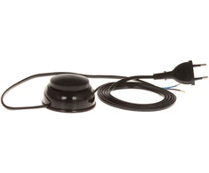 Plastrol Przyłączacz su wtyczką płaską su wyłącznikiem nożnym do lamp, dwutorowy, 250v, 2,5a, 1,9m, juoda