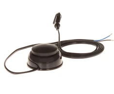 Plastrol Przyłączacz su wtyczką płaską su wyłącznikiem nożnym do lamp, dwutorowy, 250v, 2,5a, 1,9m, juoda