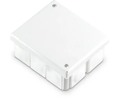 Plastrol Puszka instalacyjna, izolacyjna, odgałęźna, 10-wlotowa, n/t, su dławicami d-16, ip54, wymiar 80×95, su pięcioma zaciskami 1x4mm2