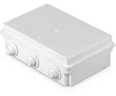 Plastrol Puszka instalacyjna, izolacyjna, odgałęźna, 6-wlotowa, su dławicami d-30, n/t, wymiar 235x150x75, ip55