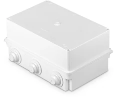 Plastrol Puszka instalacyjna, izolacyjna, odgałęźna, 6-wlotowa su dławicami d-30, n/t, wymiar 235x150x115, ip55