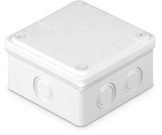 Plastrol Puszka instalacyjna odgałęźna, naścienna 125x125x80, zaopatrzona w siedem dławic bezgwintowych d-30, ip55