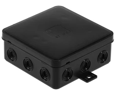 Plastrol Hermetiška įlaidintinė dėžutė v7 ip-54 100x100x41 12-vų su susilpninimais, juoda