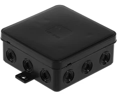 Plastrol Hermetiška įlaidintinė dėžutė v7 ip-54 100x100x41 12-vų su susilpninimais, juoda