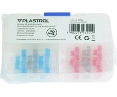 Plastrol Termiškai susitraukiančių greitųjų jungčių su litu rinkinys ztr-c1. diapazonas 0.5mm2 (10 vnt.), 1.5mm2 – (23 vnt.), 2.5mm2 (12 vnt.), 4.0mm2 (5 vnt.).