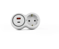 Plastrol Rozgałęźnik jednokrotny, 1x gniazda wtyczkowe su uziemieniem schuko, 1xgniazdo usb a, 1xgniazdo usb c