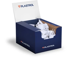Plastrol Atjungiamasis kampinis plokščias kištukas, WT-11P balta