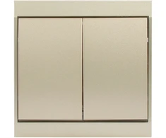 Plastrol Wyłącznik 2-klawiszowy instalacyjny p/t, 10a, 250v, świecznikowy- (moduł)