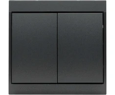 Plastrol Wyłącznik 2-klawiszowy instalacyjny p/t, 10a, 250v, świecznikowy- (moduł)