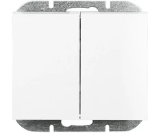 Plastrol Wyłącznik 2-klawiszowy schodowy – onyx- p/t 10a, 250v, balta