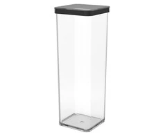 rotho Gyvūnų Maisto Indas - Loft Kvadratinė 2.0L Skaidrus/Juodas