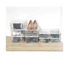 Dėžė su dangčiu avalynei Plast Team 34x19x11cm permatoma