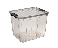 Pojemnik Dėžė su dangčiu Home Box Plast Team 40L/35.3x3.3x46.7cm permatoma/pilka