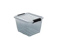 Dėžė su dangčiu Home Box Plast Team 3L/13.4x20.5x17cm permatoma/pilka