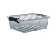 Dėžė su dangčiu Home Box Plast Team 2L/9.2x20.50x17cm permatoma/pilka