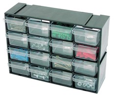 Mega Dėžutė smulkioms detalėms 16 stalčių 218x150x75mm