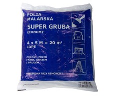 Folia LDPE dažymo plėvelė 4 * 5 m, storio (storis: apie 20 mikronų)
