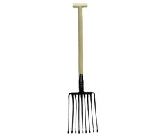 Widły Bulvių šakutė 9z, 240 mm pločio, su medine rankena, t100