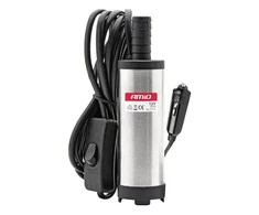 Panardinamoji elektrinė dyzelinio kuro siurbimo pompa 38mm 12V su automobilio uždegimo lizdo adapteriu AMIO-03242