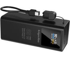 Kruger &amp; Matz PowerBank KrugerMatz 20000 mAh ličio jonų 65W išorinė baterija su QC ir PD funkcijomis