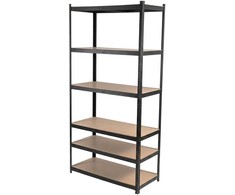 Regał Lentyna Presuojama metalinė lentyna, 6 lentynos, 222×110×50, 175 kg, juoda