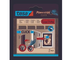 Tesa Rzep Lipnios vidinės „Velcro“ juostelės, 4 poros, ilgis 85 mm: 20 mm, baltos