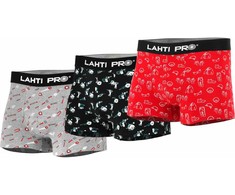 Lahti Pro Trumpikės Vyriški bokseršortai su margintais motyvais, 3 poros, „2xl“, Lahti