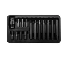 Zestaw Rinkinys 10 mm antgalių rinkinys, šešiakampis 4-šešiakampis 12, ilgis 30/75 mm, 15 vnt. proline