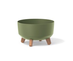 Vazonas GRACIA LOW su kojelėmis 6,8 L D285xH177 mm žemės žalia sp. Prosperplast