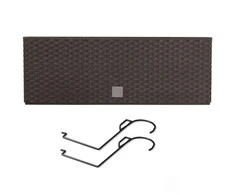 Prosperplast Lauko plastikinis vazonas RATO CASE W, rudos sp., 18 x 58 x 20 cm