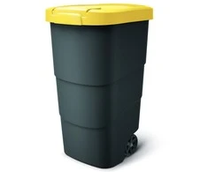 Prosperplast KEDEN ŠIUKŠLIŲ DĖŽĖ WHEELER 110 L – GELTONA