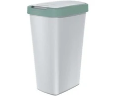Prosperplast Šiukšliadėžė COMPACTA Q - šviesiai žalia / popiel 45l Keden