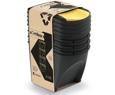 Prosperplast Šiukšliadėžė Keden SORTI BOX 4x25L - juoda recykling