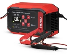 Akumuliatoriaus įkroviklis su užvedimo funkcija AGM/GEL/STD/LiFePo4 MAX 16A 12/24V PRO AMIO-04529