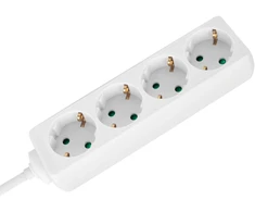 Przedłużacz 4 gniazda 3m typu niemieckiego bez przełącznika (3x1,5mm) Rebel balta